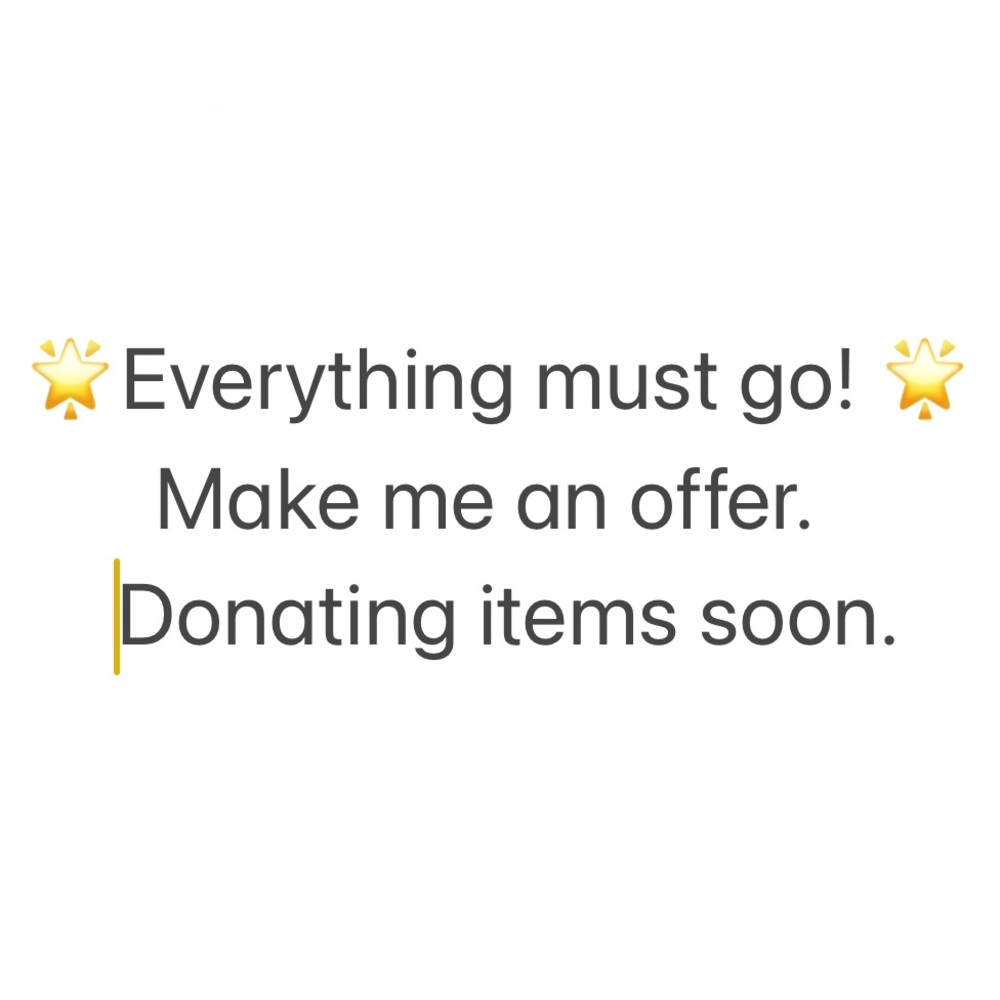 10/20/22- ALL items must go! Donating soon. Make an offer.